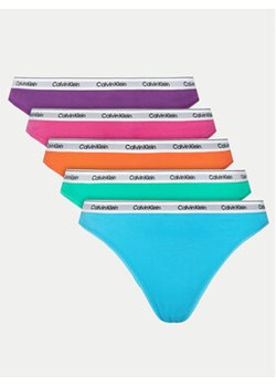 Calvin Klein Underwear Komplet 5 par fig klasycznych 000QD5221E Kolorowy ze sklepu MODIVO w kategorii Majtki damskie - zdjęcie 172449841