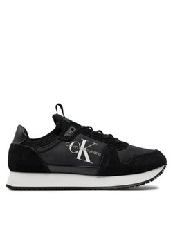 Calvin Klein Jeans Sneakersy Runner Sock Laceup Ny-Lth W YW0YW00840 Czarny ze sklepu MODIVO w kategorii Buty sportowe damskie - zdjęcie 172449882