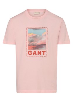 Gant Koszulka męska Mężczyźni Dżersej różowy nadruk ze sklepu vangraaf w kategorii T-shirty męskie - zdjęcie 172450250