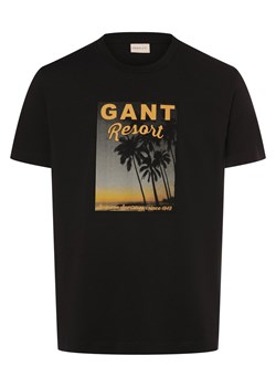 Gant Koszulka męska Mężczyźni Bawełna czarny nadruk ze sklepu vangraaf w kategorii T-shirty męskie - zdjęcie 172450253