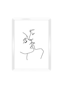 Plakat Kiss Line ze sklepu dekoria.pl w kategorii Obrazy - zdjęcie 172476291