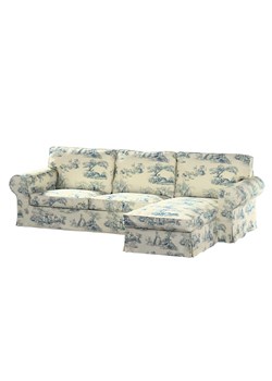 Pokrowiec na sofę Ektorp 2-osobową i leżankę ze sklepu dekoria.pl w kategorii Pokrowce na kanapy i fotele - zdjęcie 172480804