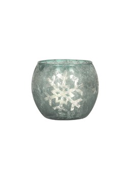 Świecznik Snowflakes wys.10 cm turquoise ze sklepu dekoria.pl w kategorii Świeczniki - zdjęcie 172485262