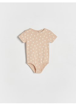 Reserved - Wzorzyste body - beżowy ze sklepu Reserved w kategorii Body niemowlęce - zdjęcie 172530070