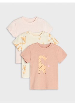 Sinsay - Koszulki 3 pack - kremowy ze sklepu Sinsay w kategorii Koszulki niemowlęce - zdjęcie 172530601