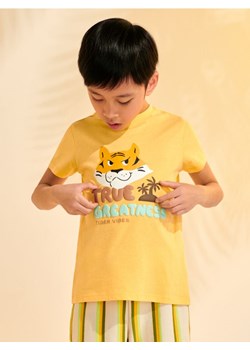 Sinsay - Koszulka z nadrukiem - żółty ze sklepu Sinsay w kategorii T-shirty chłopięce - zdjęcie 172530611