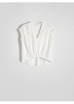 Reserved - Kopertowa bluzka z wiskozy - złamana biel ze sklepu Reserved w kategorii Bluzki damskie - zdjęcie 172531723