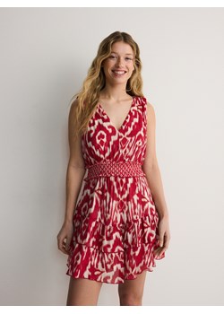Reserved - Wzorzysta sukienka mini - czerwony ze sklepu Reserved w kategorii Sukienki - zdjęcie 172531982