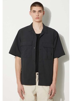 Carhartt WIP koszula S/S Evers Shirt męska kolor czarny regular I033022.89XX ze sklepu PRM w kategorii Koszule męskie - zdjęcie 172532523