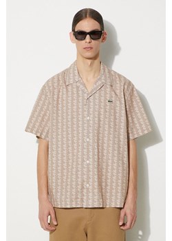 Lacoste koszula męska kolor beżowy relaxed CH8792 ze sklepu PRM w kategorii Koszule męskie - zdjęcie 172532541
