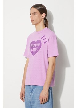 Human Made t-shirt bawełniany Color męski kolor fioletowy z nadrukiem HM27CS006 ze sklepu PRM w kategorii T-shirty męskie - zdjęcie 172532662