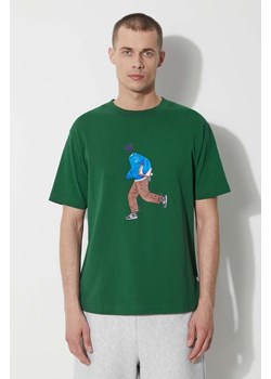 New Balance t-shirt bawełniany męski kolor zielony z nadrukiem MT41579NWG ze sklepu PRM w kategorii T-shirty męskie - zdjęcie 172532684
