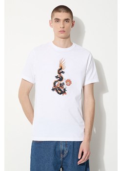 Maharishi t-shirt bawełniany Original Dragon męski kolor biały z aplikacją 5125.WHITE ze sklepu PRM w kategorii T-shirty męskie - zdjęcie 172532700