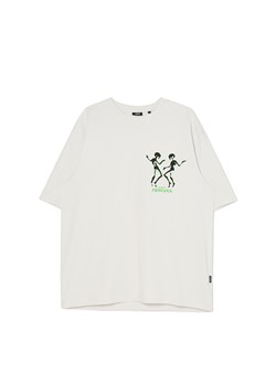 Cropp - Jasna koszulka z art printem - jasny szary ze sklepu Cropp w kategorii T-shirty męskie - zdjęcie 172533484