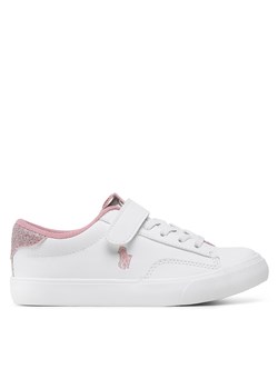 Sneakersy Polo Ralph Lauren Theron V Ps RF104102 White Smooth PU/Lt Pink/Glitter w/ Lt Pink PP ze sklepu eobuwie.pl w kategorii Trampki dziecięce - zdjęcie 172533571