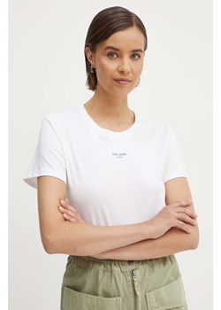 Pepe Jeans t-shirt bawełniany EMILY damski kolor biały PL505877 ze sklepu ANSWEAR.com w kategorii Bluzki damskie - zdjęcie 172533992