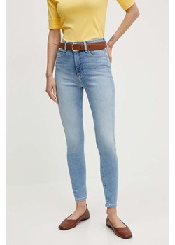 Calvin Klein Jeans jeansy damskie kolor niebieski J20J221583 ze sklepu ANSWEAR.com w kategorii Jeansy damskie - zdjęcie 172534461