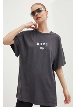 Roxy t-shirt bawełniany SWEETER SUN damski kolor szary ERJZT05718 ze sklepu ANSWEAR.com w kategorii Bluzki damskie - zdjęcie 172534531