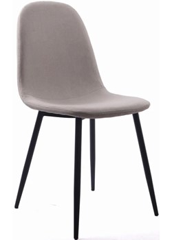 Beżowe krzesło do stołu tapicerowane tkaniną - Ipos ze sklepu Edinos.pl w kategorii Krzesła - zdjęcie 172535963