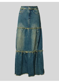 Spódnica jeansowa z przetarciami model ‘TIERED’ ze sklepu Peek&Cloppenburg  w kategorii Spódnice - zdjęcie 172536562