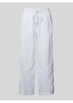 Spodnie lniane rozkloszowane z tunelem model ‘Ina’ ze sklepu Peek&Cloppenburg  w kategorii Spodnie damskie - zdjęcie 172536613
