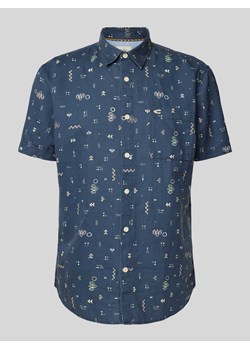 Koszula lniana o kroju regular fit z kieszenią na piersi ze sklepu Peek&Cloppenburg  w kategorii Koszule męskie - zdjęcie 172536734