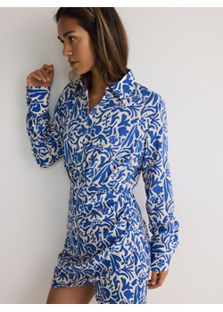 Reserved - Wzorzysta sukienka mini z wiskozy - niebieski ze sklepu Reserved w kategorii Sukienki - zdjęcie 172539550
