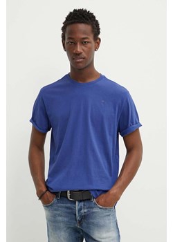 G-Star Raw t-shirt bawełniany męski kolor niebieski gładki ze sklepu ANSWEAR.com w kategorii T-shirty męskie - zdjęcie 172539921