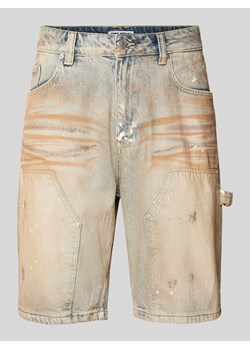 Szorty jeansowe o kroju regular fit z efektem znoszenia ze sklepu Peek&Cloppenburg  w kategorii Spodenki męskie - zdjęcie 172540552