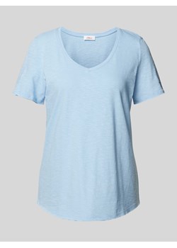 T-shirt z dekoltem w serek ze sklepu Peek&Cloppenburg  w kategorii Bluzki damskie - zdjęcie 172540624