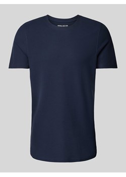 T-shirt z prążkowanym okrągłym dekoltem ze sklepu Peek&Cloppenburg  w kategorii T-shirty męskie - zdjęcie 172540632