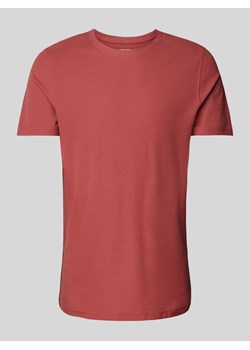 T-shirt z prążkowanym okrągłym dekoltem ze sklepu Peek&Cloppenburg  w kategorii T-shirty męskie - zdjęcie 172540642