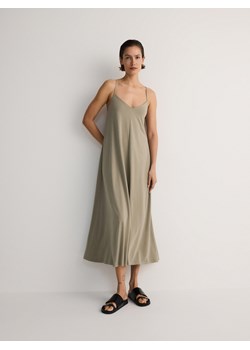 Reserved - Sukienka maxi z modalu - jasnozielony ze sklepu Reserved w kategorii Sukienki - zdjęcie 172542064
