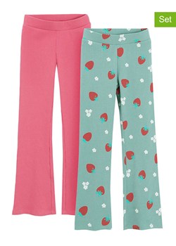 COOL CLUB Spodnie (2 pary) w kolorze różowo-zielono-czerwonym ze sklepu Limango Polska w kategorii Spodnie dziewczęce - zdjęcie 172542944