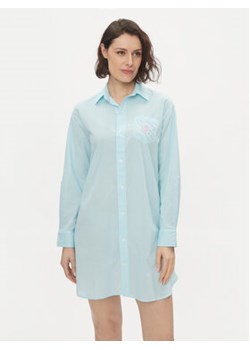 Lauren Ralph Lauren Koszula nocna ILN32317 Błękitny ze sklepu MODIVO w kategorii Koszule nocne - zdjęcie 172543290