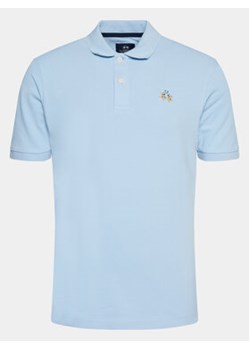La Martina Polo YMP002 PK001 Błękitny Slim Fit ze sklepu MODIVO w kategorii T-shirty męskie - zdjęcie 172543311