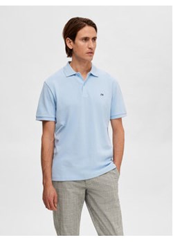 Selected Homme Polo 16087839 Błękitny Regular Fit ze sklepu MODIVO w kategorii T-shirty męskie - zdjęcie 172543440