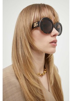Dolce &amp; Gabbana okulary przeciwsłoneczne damskie kolor brązowy 0DG4448 ze sklepu ANSWEAR.com w kategorii Okulary przeciwsłoneczne damskie - zdjęcie 172544451