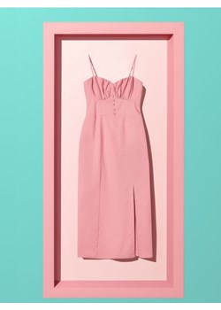 Sinsay - Sukienka midi - różowy ze sklepu Sinsay w kategorii Sukienki - zdjęcie 172545323