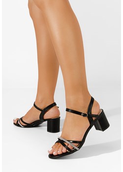 Czarne eleganckie sandały Ereiza ze sklepu Zapatos w kategorii Sandały damskie - zdjęcie 172545750