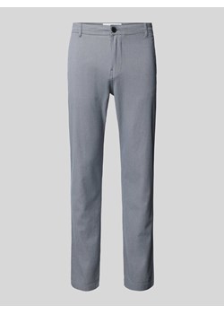 Spodnie materiałowe o kroju slim fit z fakturowanym wzorem model ‘LUTON’ ze sklepu Peek&Cloppenburg  w kategorii Spodnie męskie - zdjęcie 172546082