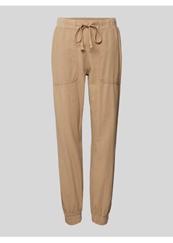 Spodnie sportowe w jednolitym kolorze model ‘KANAYA’ ze sklepu Peek&Cloppenburg  w kategorii Spodnie damskie - zdjęcie 172546583