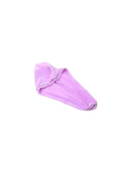 Ręcznik na włosy z ozdobnym wykończeniem - Różowy / Uniwersalny ze sklepu Valetta.pl w kategorii Ręczniki - zdjęcie 172547280