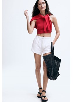 H & M - Krótki top bez rękawów - Czerwony ze sklepu H&M w kategorii Bluzki damskie - zdjęcie 172547732
