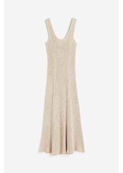 H & M - Długa sukienka z dzianiny - Beżowy ze sklepu H&M w kategorii Sukienki - zdjęcie 172547762
