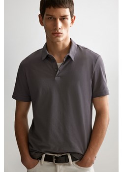 H & M - Top polo COOLMAX Slim Fit - Szary ze sklepu H&M w kategorii T-shirty męskie - zdjęcie 172547792