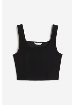 H & M - Krótka koszulka - Czarny ze sklepu H&M w kategorii Bluzki damskie - zdjęcie 172547801