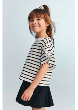 H & M - Dżersejowy top z falbankami - Biały ze sklepu H&M w kategorii Bluzki dziewczęce - zdjęcie 172547802