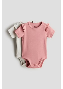 H & M - Ażurowe body 2-pak - Różowy ze sklepu H&M w kategorii Odzież dla niemowląt - zdjęcie 172547831