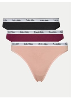 Calvin Klein Underwear Komplet 3 par fig klasycznych 000QD5207E Kolorowy ze sklepu MODIVO w kategorii Majtki damskie - zdjęcie 172550270